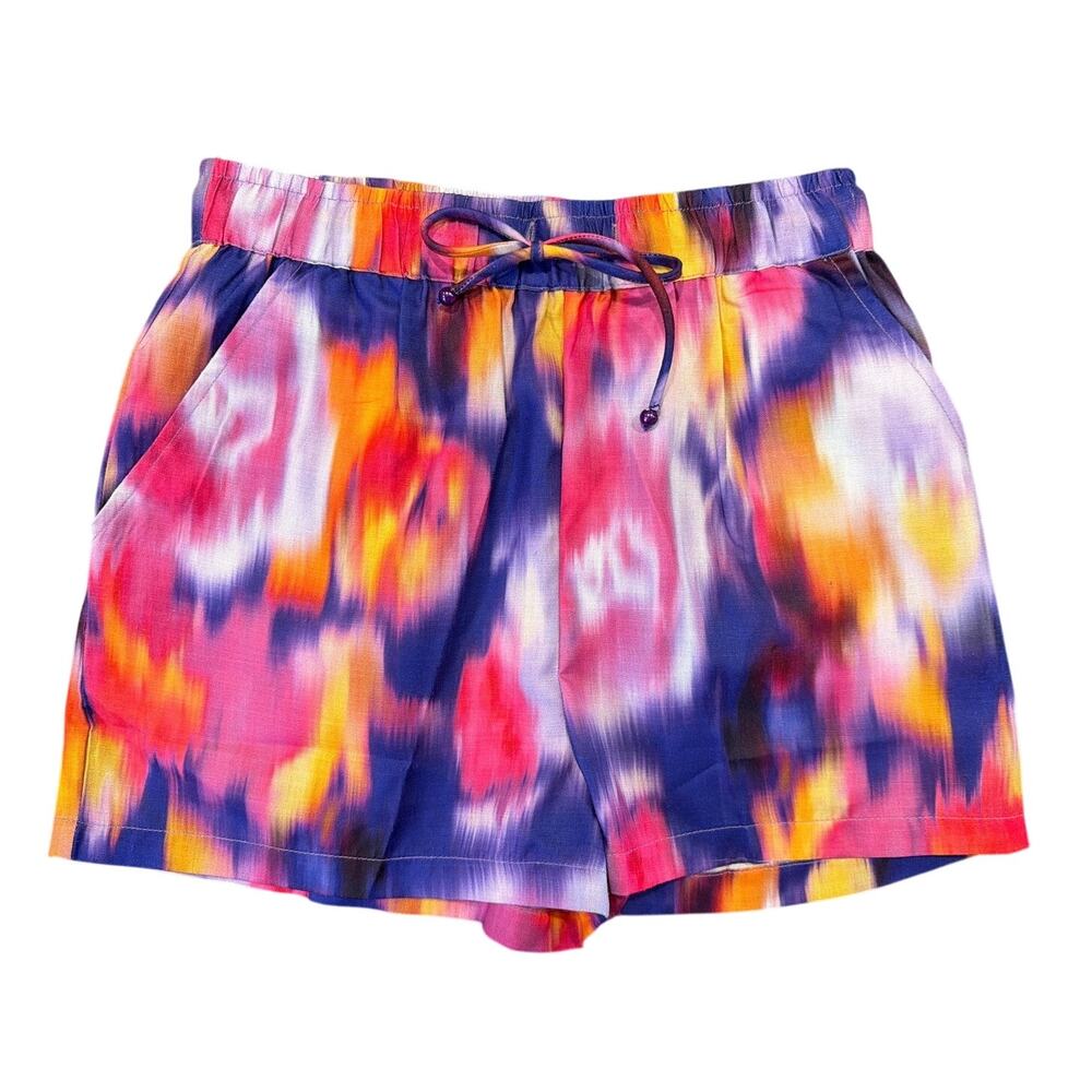 HT 360 Collective Drawstring Shorts, Women’s Small, Multicolor Abstract Print
